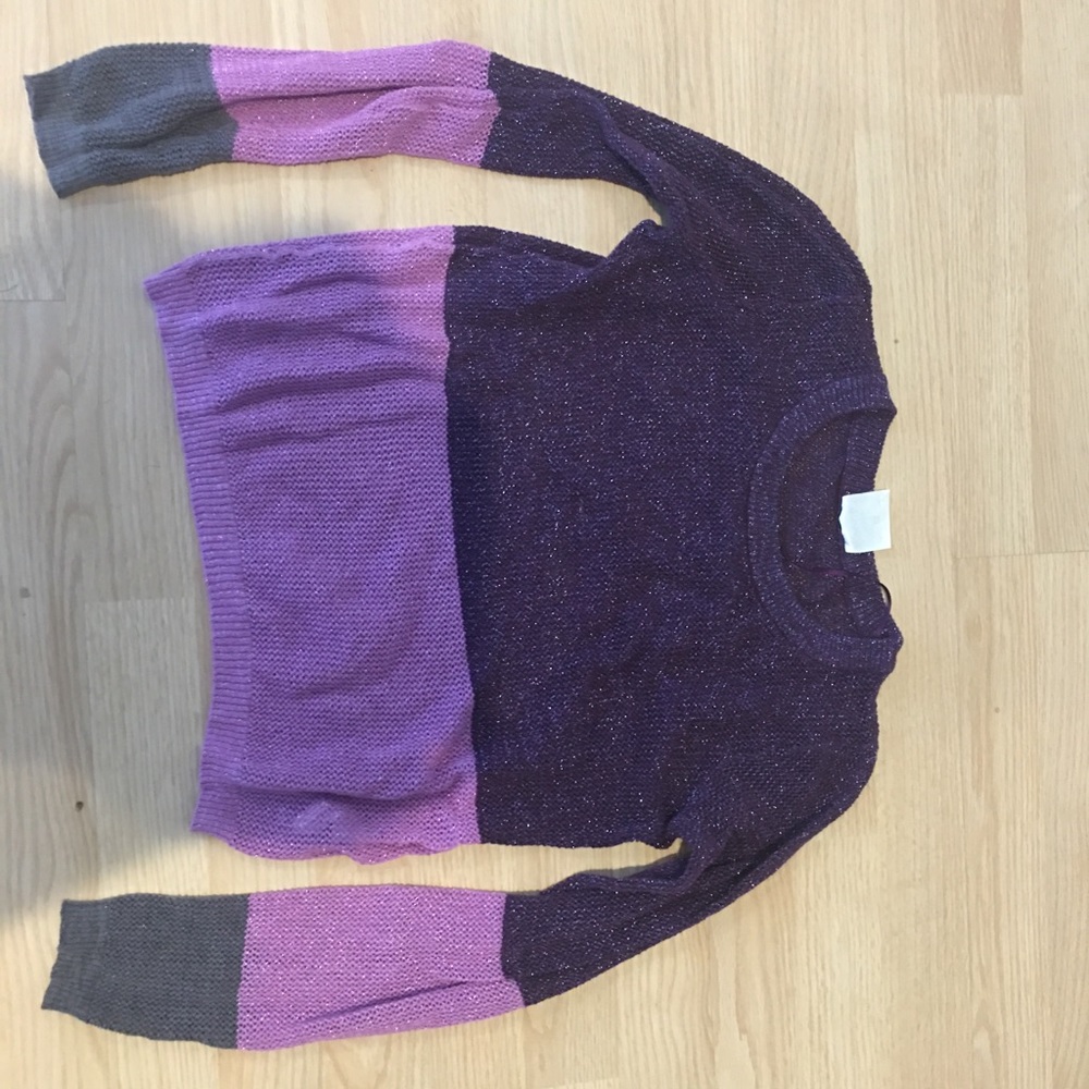 Mac & Jac Sparkly Purple Sweater